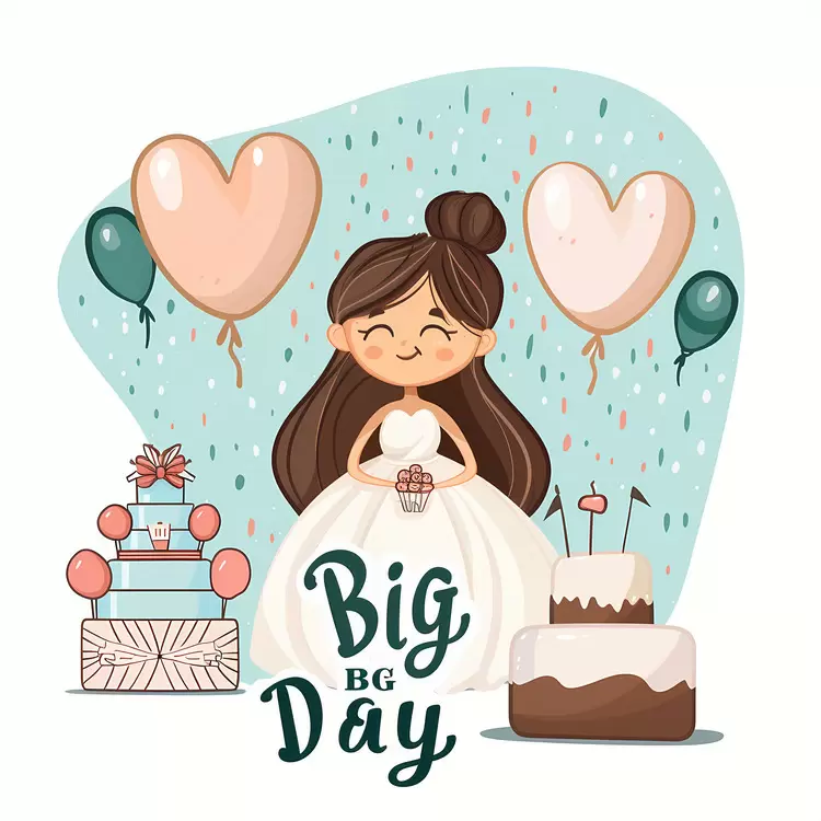 decoration wedding cake bridal shower big day happy bride
