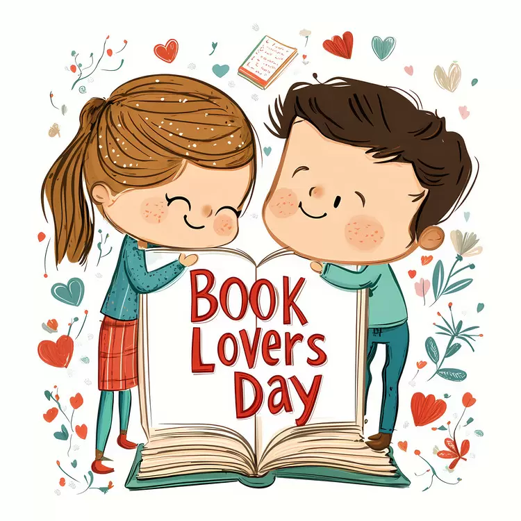 Book Lovers Day valentine's day illustration cartoon illustration funny illustration cute couple