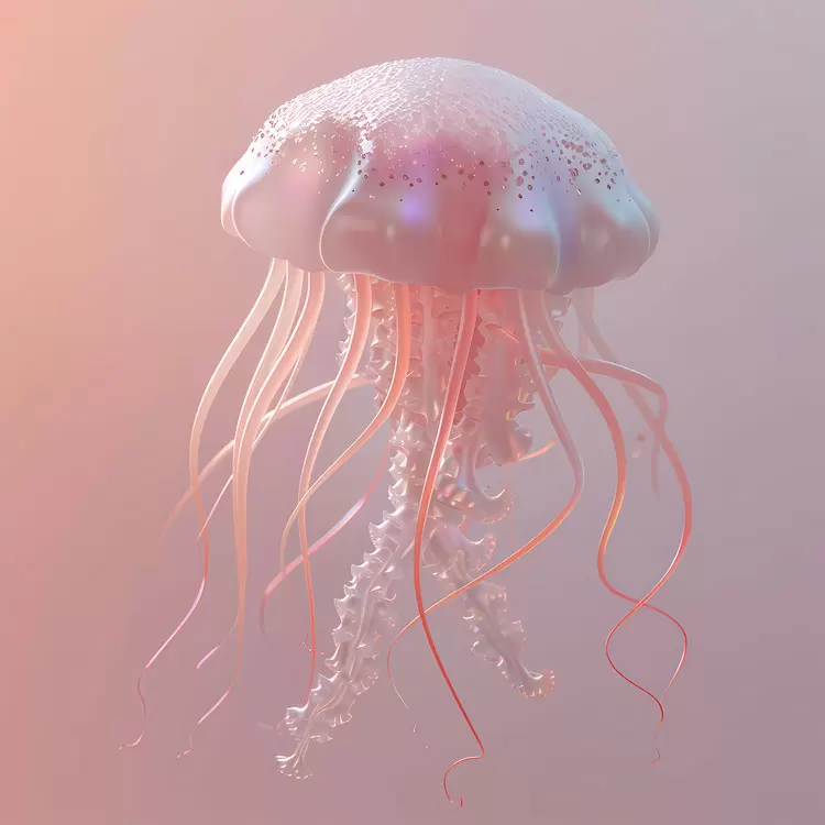 shimmering jellylike iridescent bioluminescent jellyfish