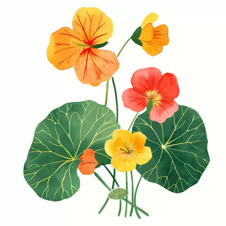 yellow anise anise petals anise stems Nasturtium anise flower