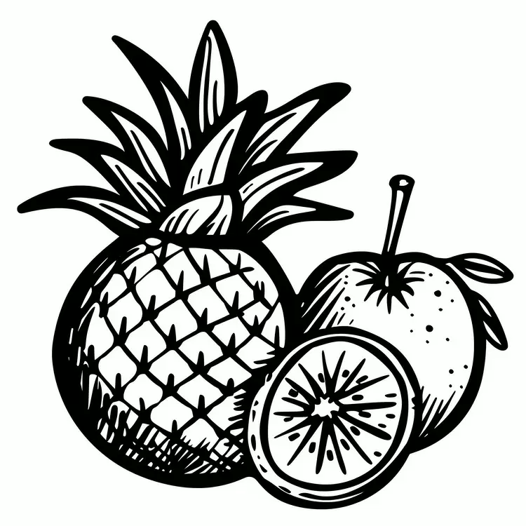 Food illustration vector summer theme Illustration of fruits Hand drawn Vector art