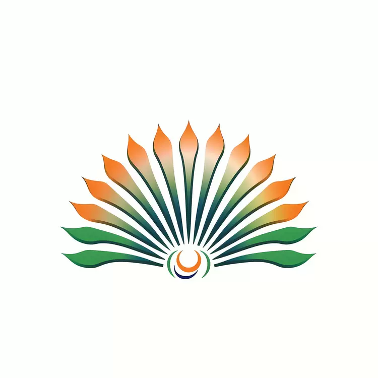 ornamental peacock feathers Indian Independence Day symbolic Indian flag
