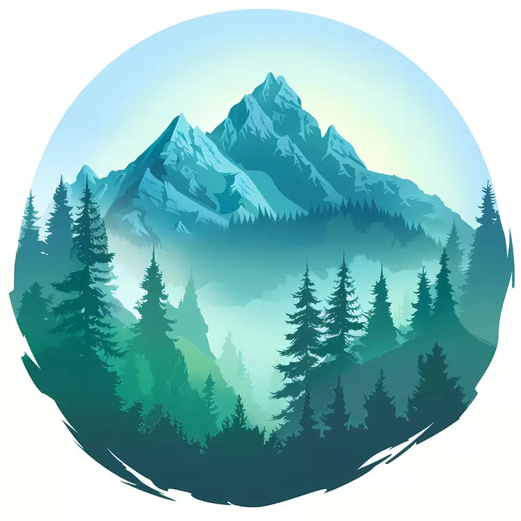 forests sky mist foggy mountainside