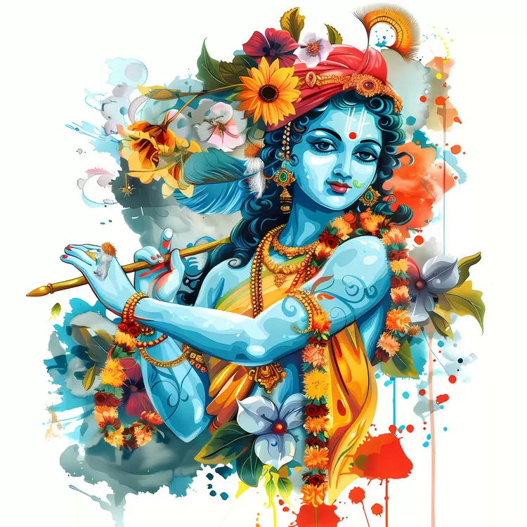 krishna digital art goddess of love hinduism ganesh
