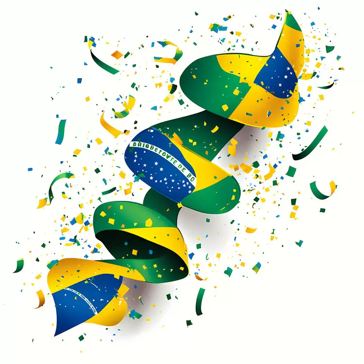 confetti banner streamers wavy lines celebration