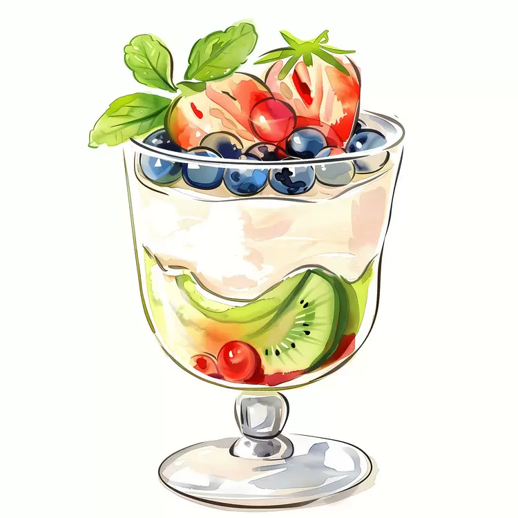 Raspberry yogurt parfait Nectarine Strawberry Mint