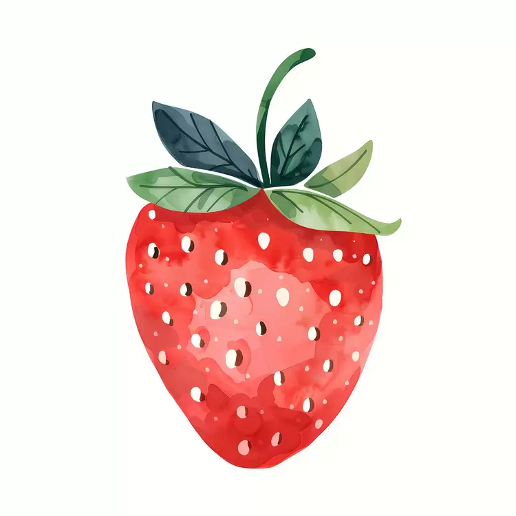 Watercolor Fruit Colorful Red Vegetable