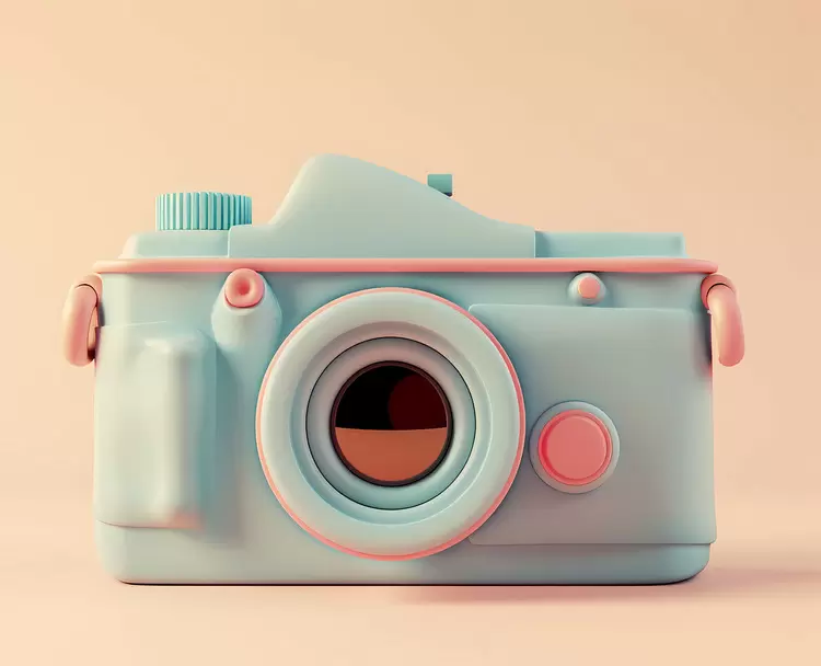 digital art 3d model vintage design retro design blue