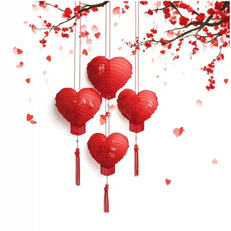 Branch Blossom Decorative Valentine's Day Hanging