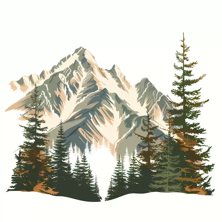 International Mountain Day snowy trees hiking green