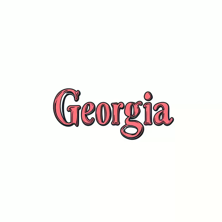 Georgia red white background