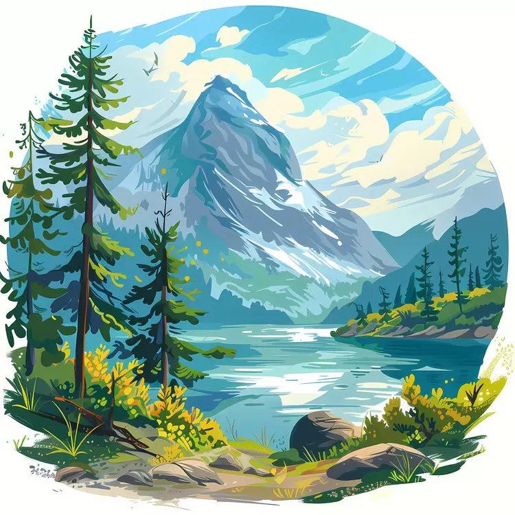 Water Mountains Natural scenery Landscape Trees