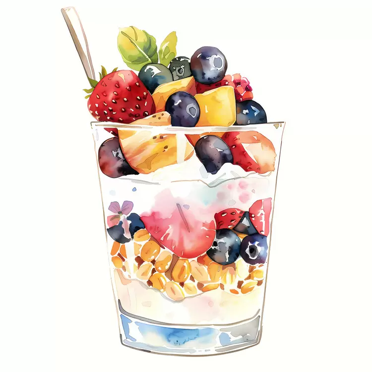 yogurt parfait banana honey berries