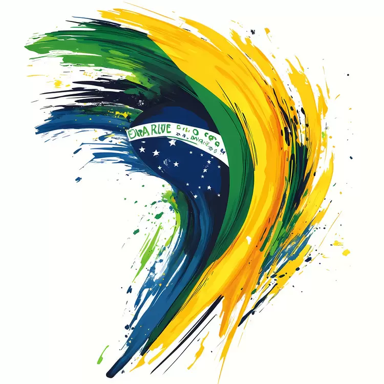 Brazil Independence Day South America Colorful design Brazilian culture Paint splatter