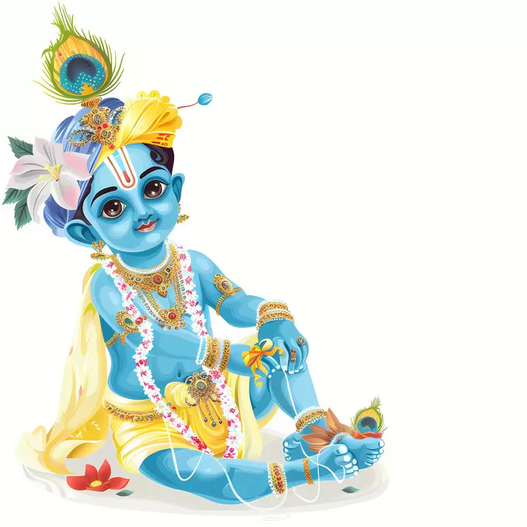 hindu deity illustration krishna illustrator baby krishna illustration krishna artwork