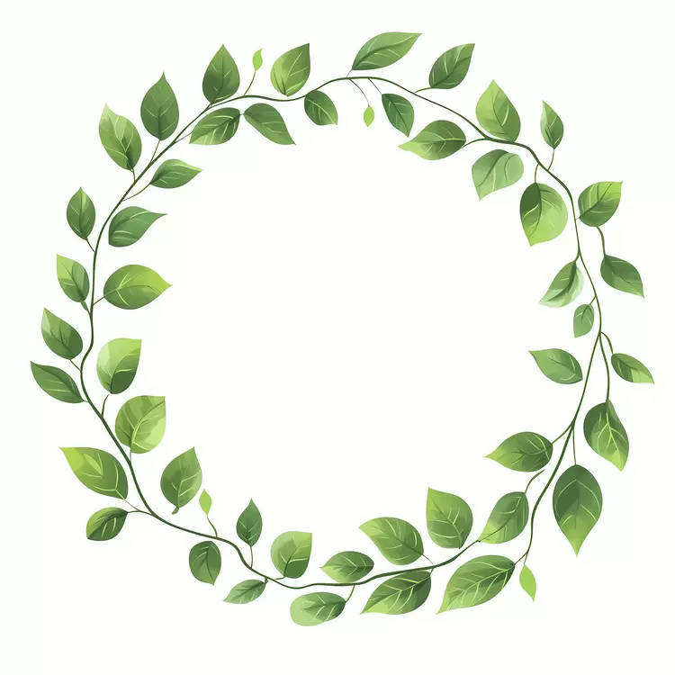 Leaves Wreath Botanical illustration August Botanical art