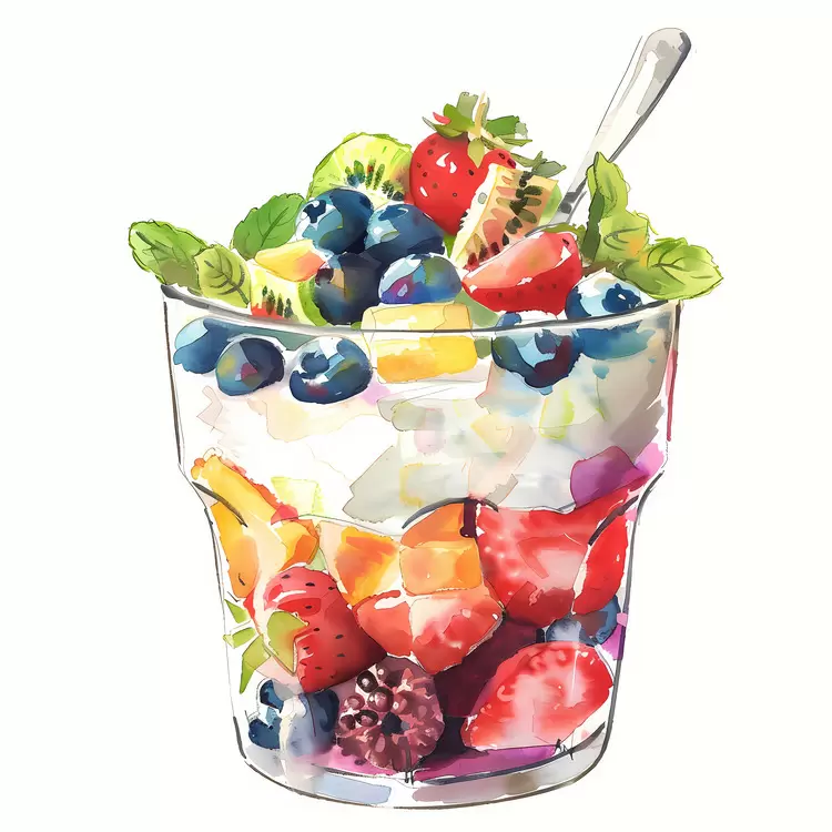 Nutritious kiwi smoothie Fruit salad Healthy food