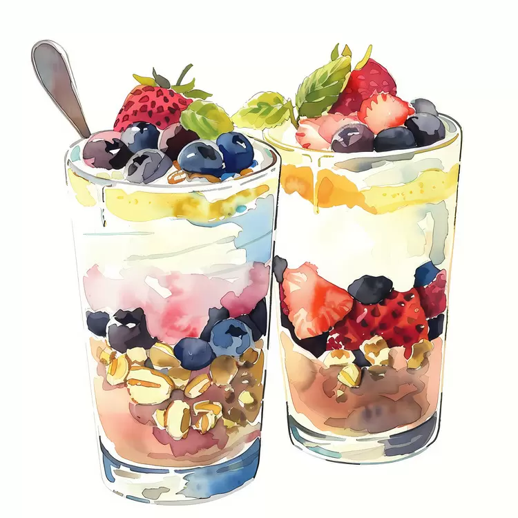 Nutella Breakfast Yogurt Butter Maple syrup