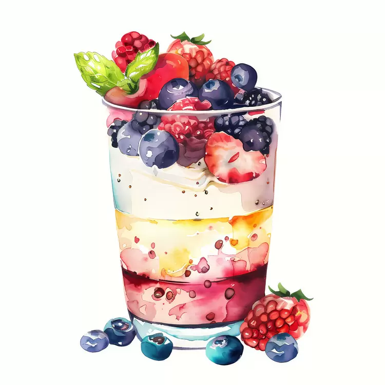 Summer fruit Mixed berries Colorful Strawberries