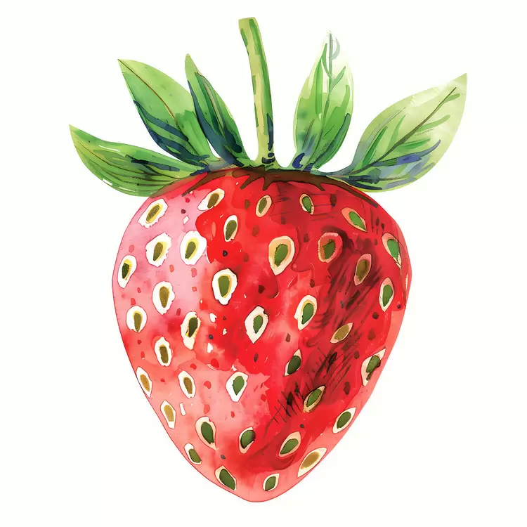Round Watercolor Yellow Green Fruit