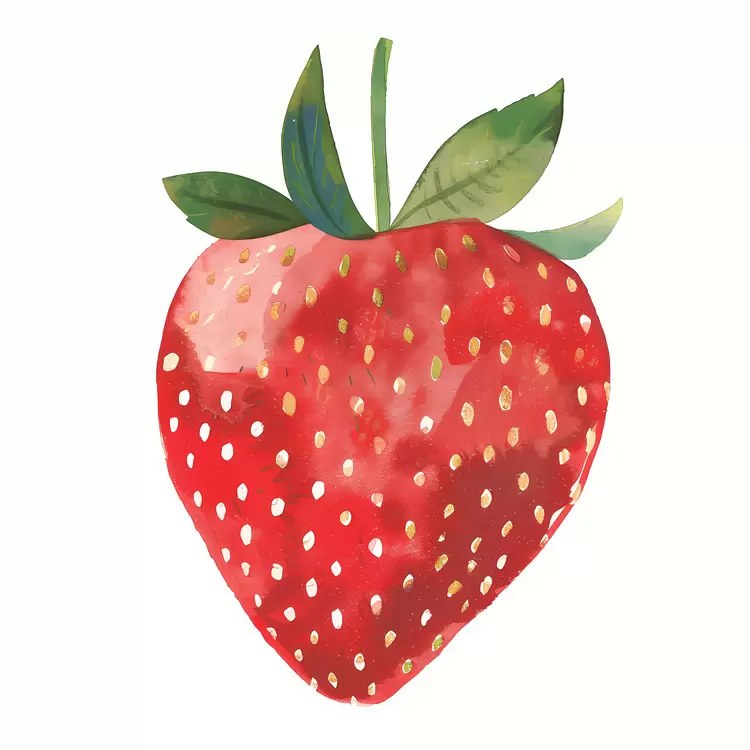 jam red strawberry watermark watercolor