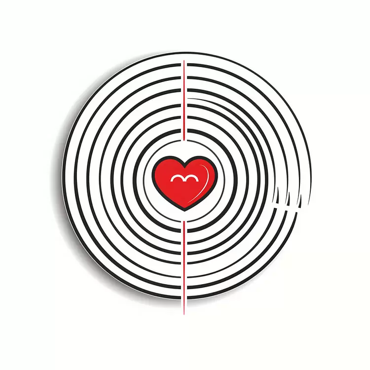 heart target oval rotary love turning
