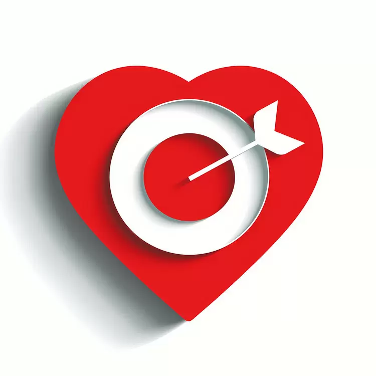Target Heart Dart In Heart Red Heart Arrow In Heart Cupid's Heart