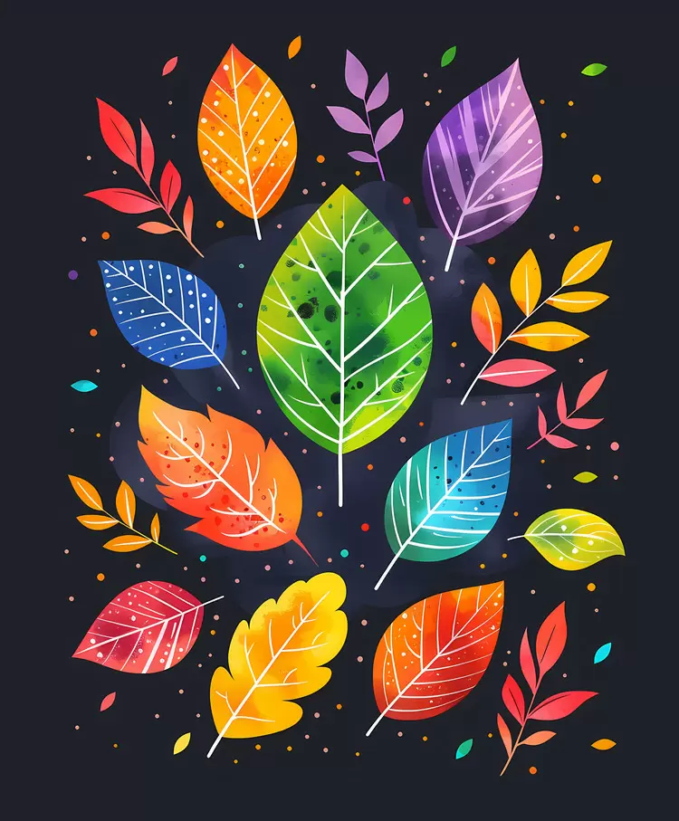 colorful leaves Textured Autumn
