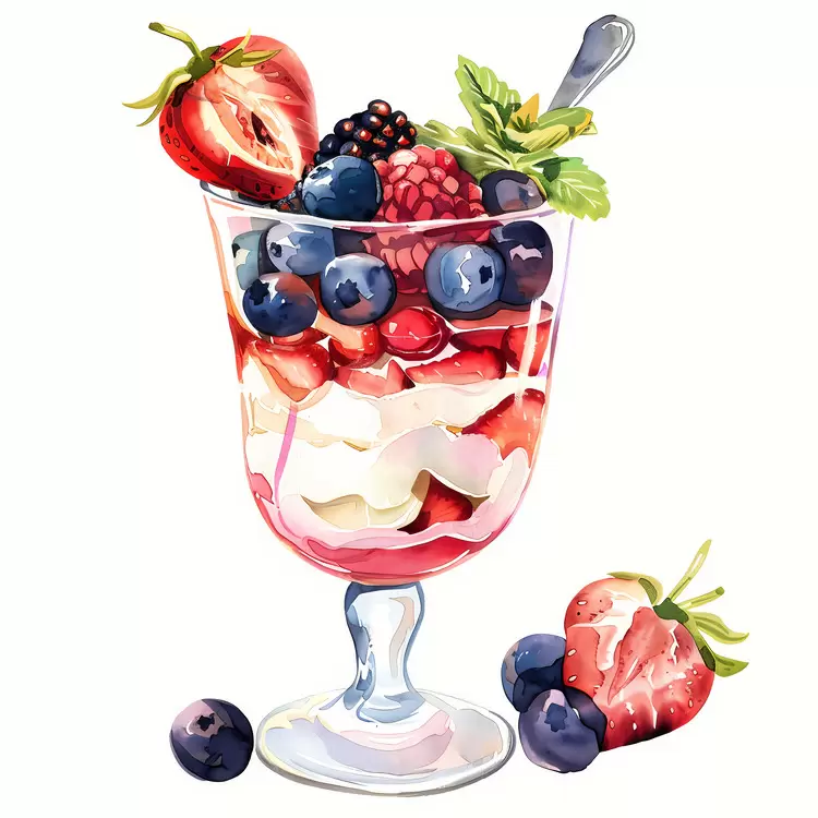 brown sugar fruit salad apple slices yogurt parfait