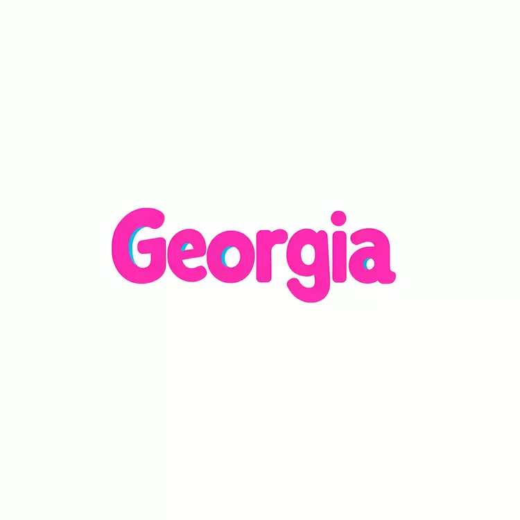 Georgia Typography Brand Identity Pink lettering Branding
