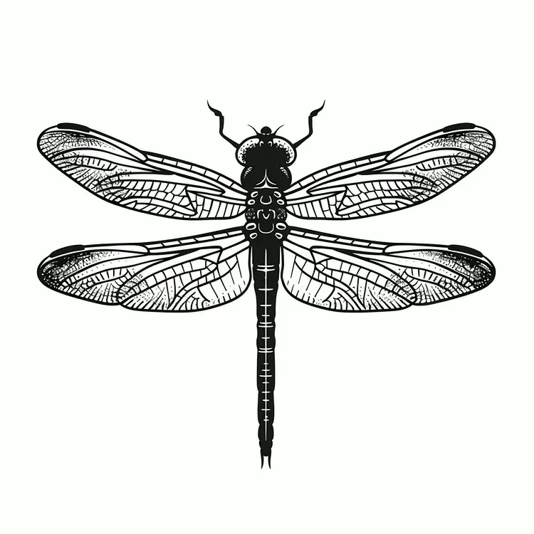 Swamp Dragonfly Hatching Black and White Egg