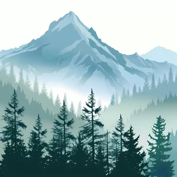 nature mountains trees peaceful scenic