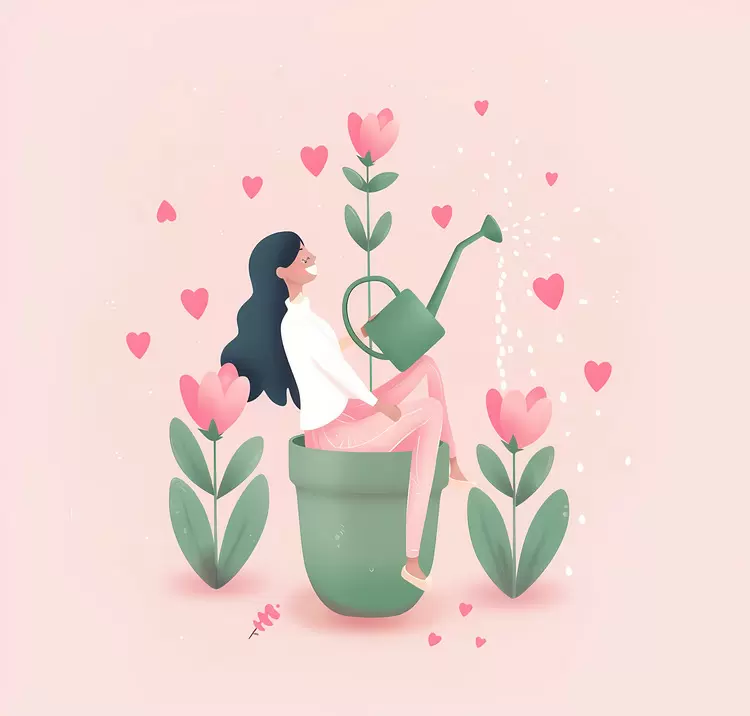heart bloom garden flowers potting