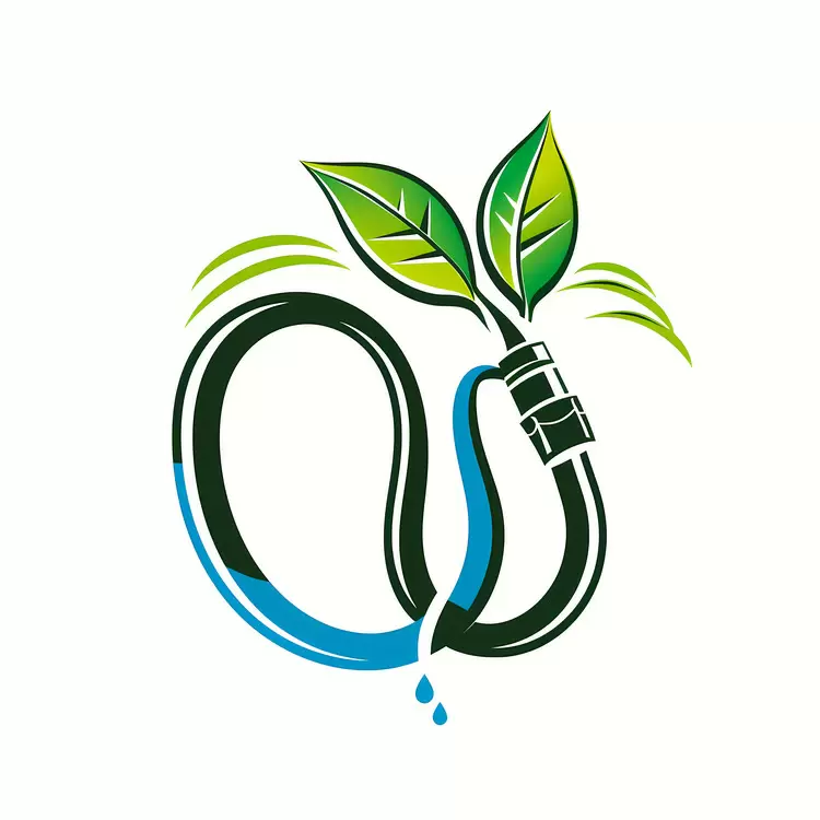 Flower logo Garden Hose Leaf logo Nature logo Growth logo