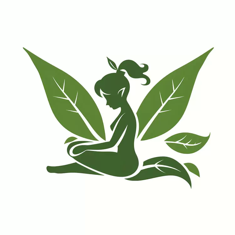 fairy with leaves elf with leaves fable nature woman with leaves