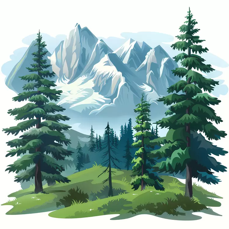 scenic mountains hiking landscape trees