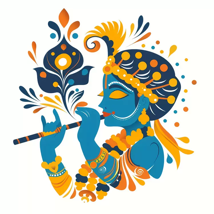 blue hindu god spiritualism Krishna Janmashtami meditation