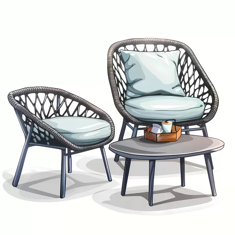 Outdoor furniture Wicker lounge chair Teak furniture Coffee table Bistro set
