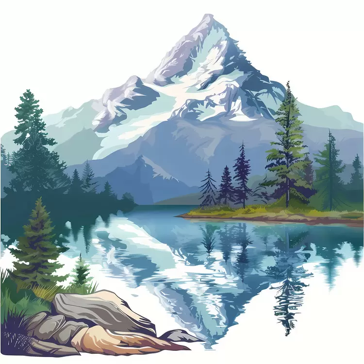 nature mountain reflections water lake