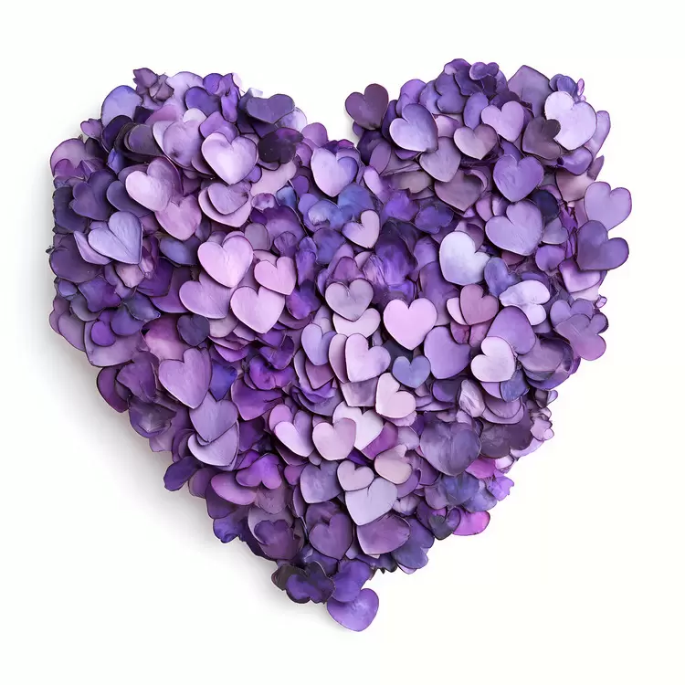 heart shape petals bouquet decoration love
