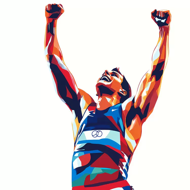 acrobatics man victory winner athlete
