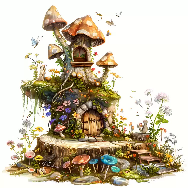 mushroom house magic Fairy Garden fairy tale nature