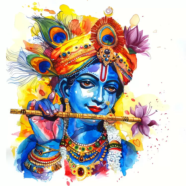 hindu deity personification painting lord krishna Krishna Janmashtami