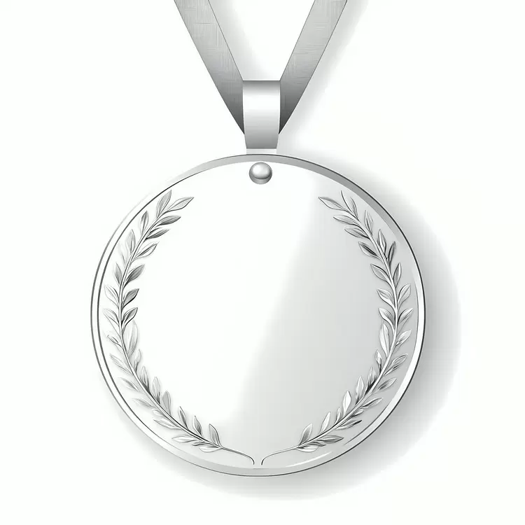 Ornamental Engraved Round Laurel wreath Circle
