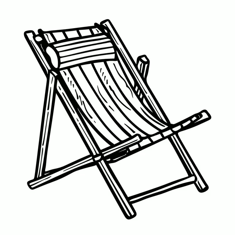 Deck chair Poolside lounge summer theme Seaside chair Lawn furniture