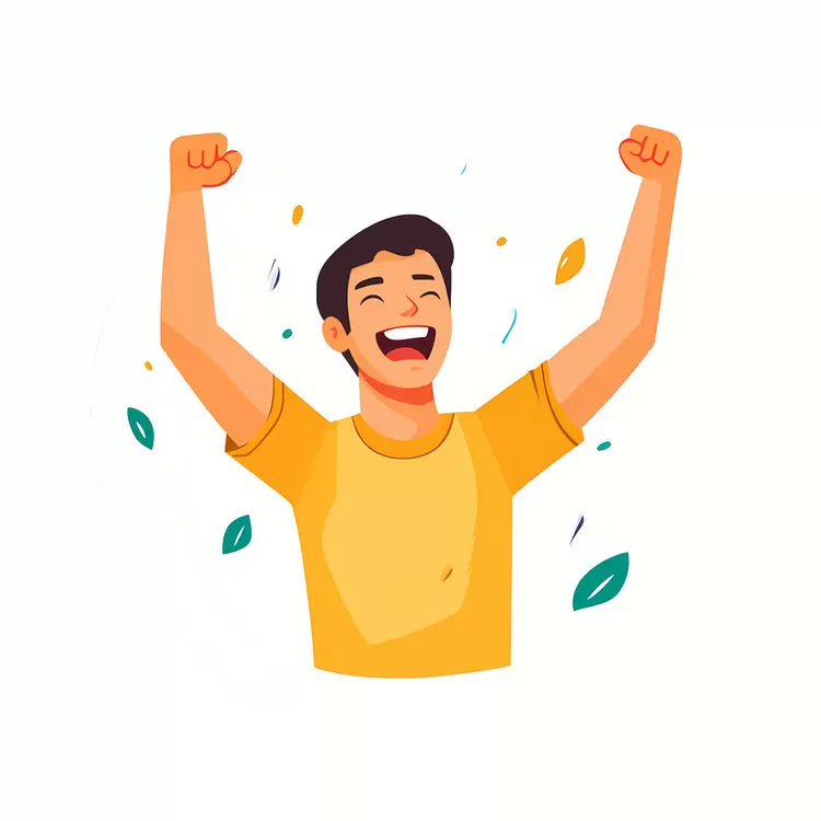 successful cheering blissful jubilant triumph