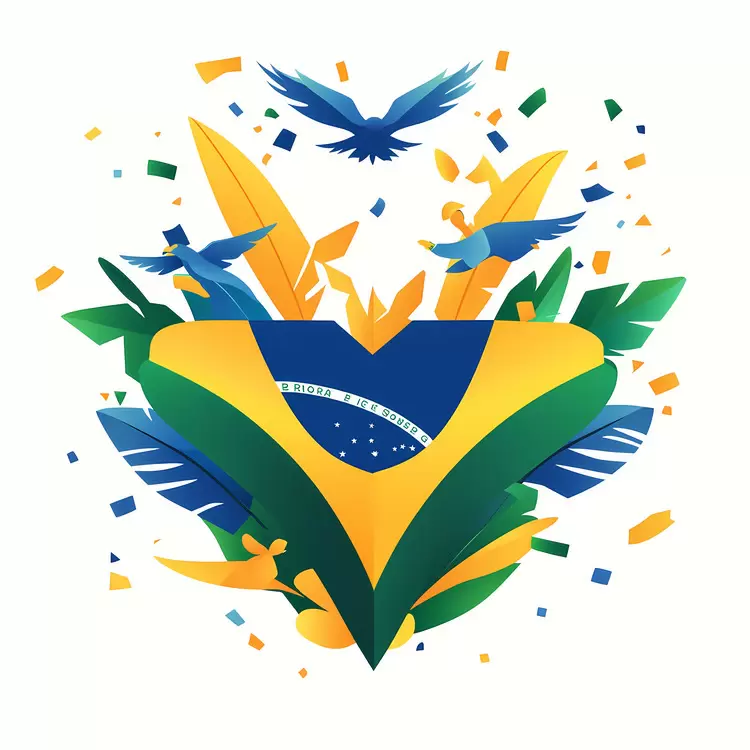 banner party national colors heraldry brazil flag