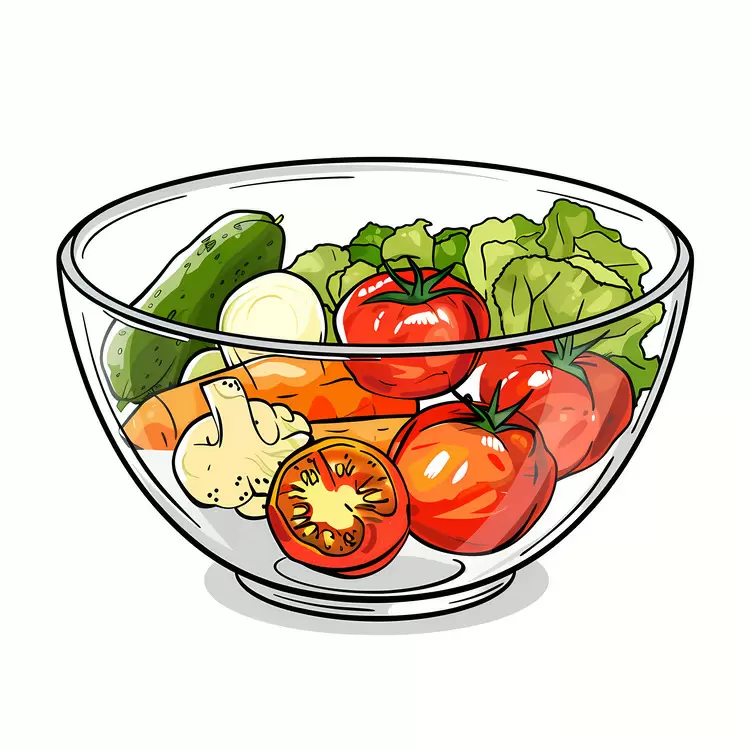 Raw vegetables Fresh vegetable salad Homemade food dish Healthy dietary meal Fresh and healthy meal