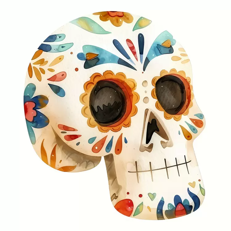 Sugar Skull Calavera Day of the Dead Mexican Colorful