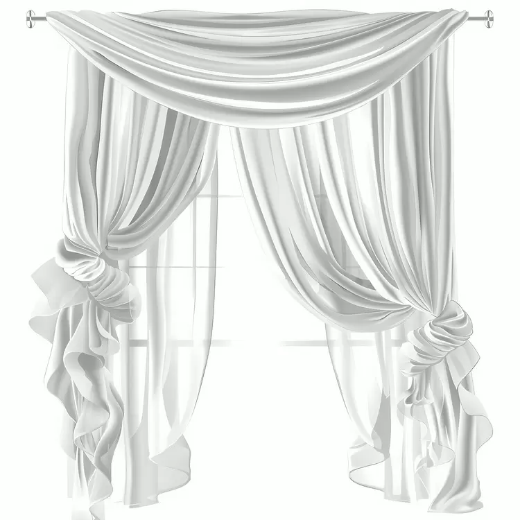Window treatment Pink curtains Soft drapes Sheer material Flowing fabric